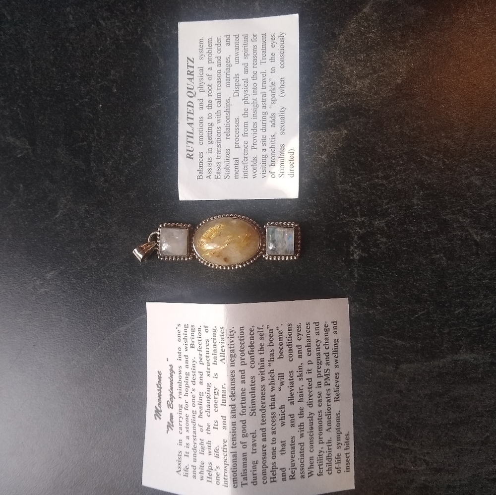 Moonstone and Rutilated Quartz - Picture 4 of 8